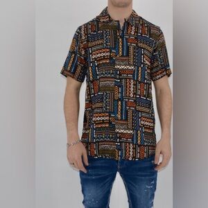 Only and Sons Men’s Button Up T-Shirt